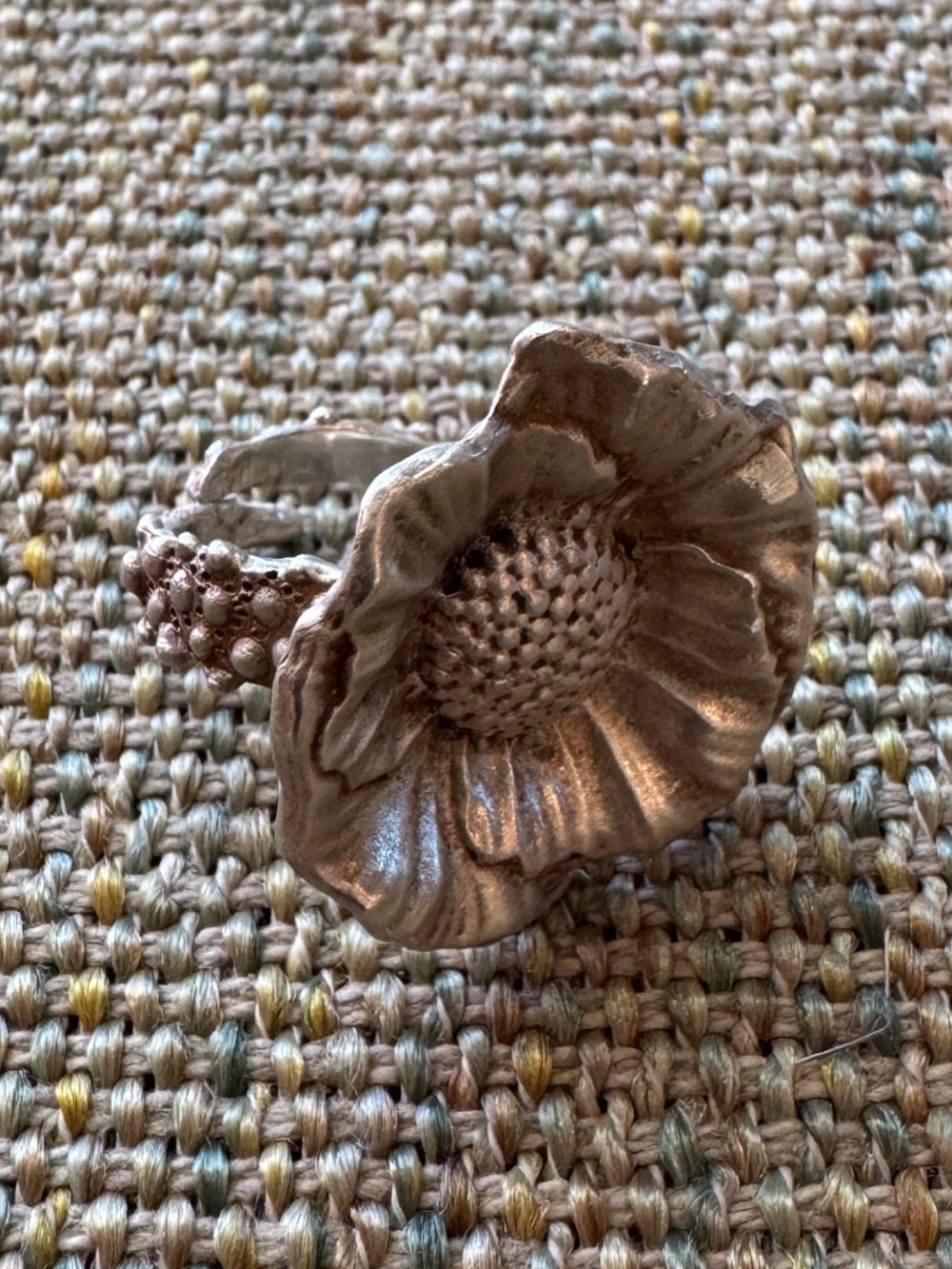 Ria Charisse Poppy Ring in Matte Sterling Silver